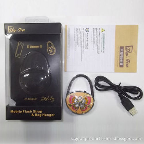 Mobile phone novelties with Bluetooth flash strap and bag hanger, anti lost, welcome OEM/ODM